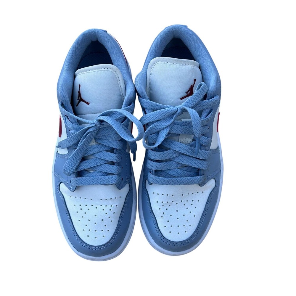 Nike Air Jordan 1 Low SE Kids DC0774 164 White Blue Red Youth Sneakers 5.5Y - Picture 2 of 7